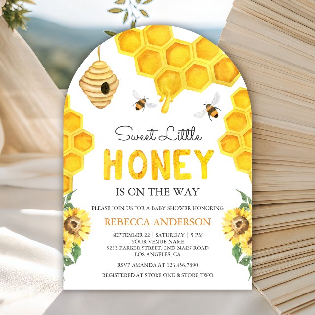Invitation Honeycomb Beehive Sweet Honey Bee Baby Shower (Créateur téléchargé)
