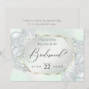 Invitation Honeydew Shimmery Serez-Vous Ma Femme D'Accueil