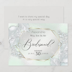 Invitation Honeydew Shimmery Serez-Vous Ma Femme D'Accueil