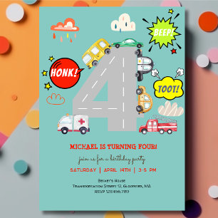 Invitation Honkement bip coup de klaxon véhicules en avant ga