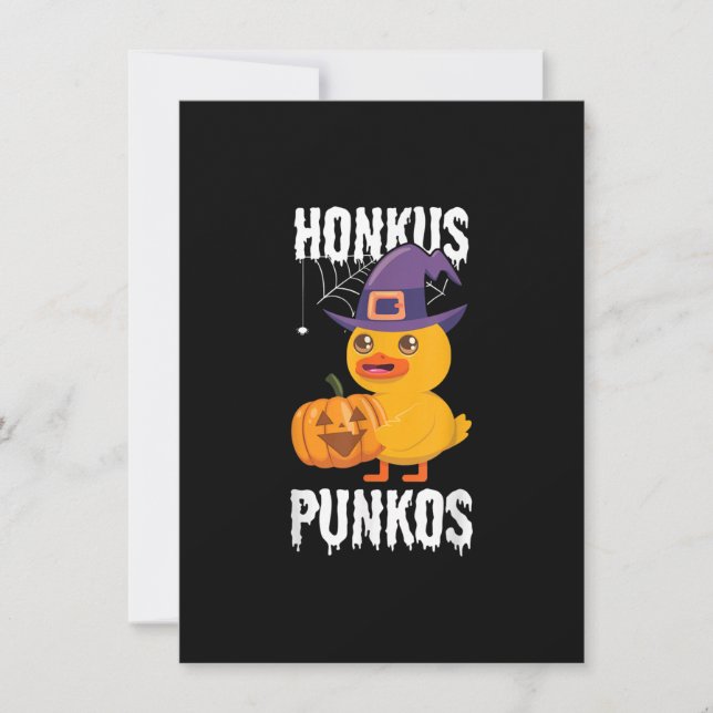 Invitation Honkus Ponkus Funny Duck Halloween Conception de s (Devant)