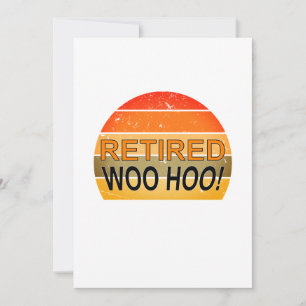 Invitation Hoo Woo Retraité Avec Aimant Coucher De Soleil Vin