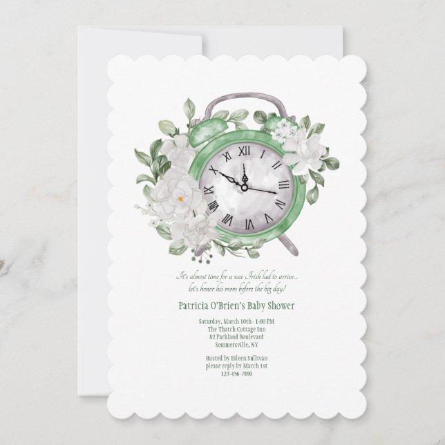 Invitation Horloge irlandaise (Devant)