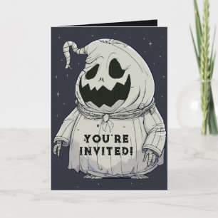 Invitation Horreur Halloween Hollow Citrouille fantôme