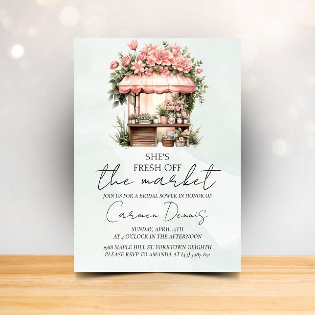 Invitation Hors du marché Fête des mariées agricole (Créateur téléchargé)