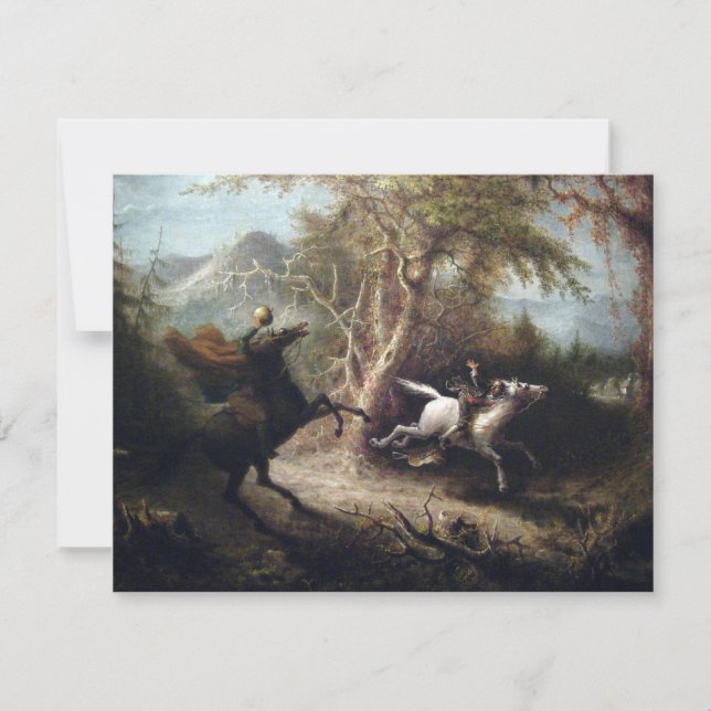 Invitation Horseman sans tête et grue d'Ichabod sur Hallows E (Devant)