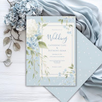 Hortensias Bleus Blancs Mariage Élégant Vintage