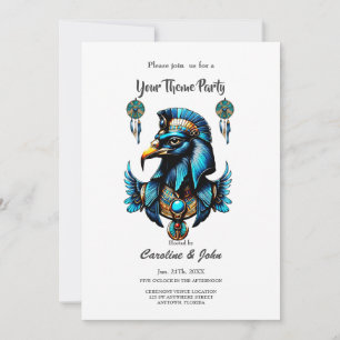 Invitation Horus le dieu faucon égyptien.