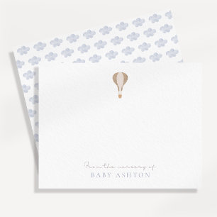 Invitation Hot Air Balloon, de la crèche de, garçon merci