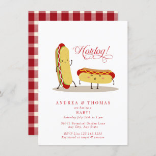 Invitation Hot Dog BBQ Baby shower Couples