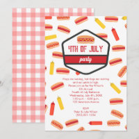Hot Dog Fast Food 4 juillet BBQ Party