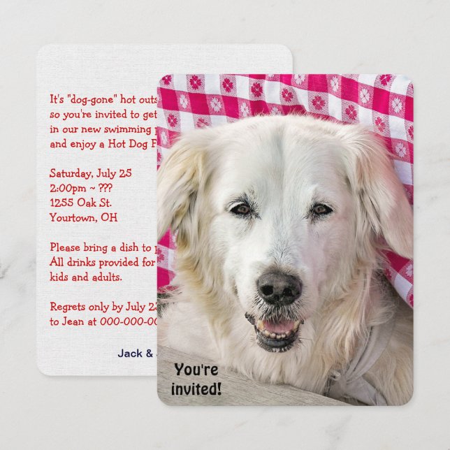 Invitation Hot Dog Fry (Devant / Derrière)