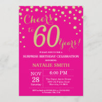 Hot Pink et Gold Surprise 60e anniversaire Diamond