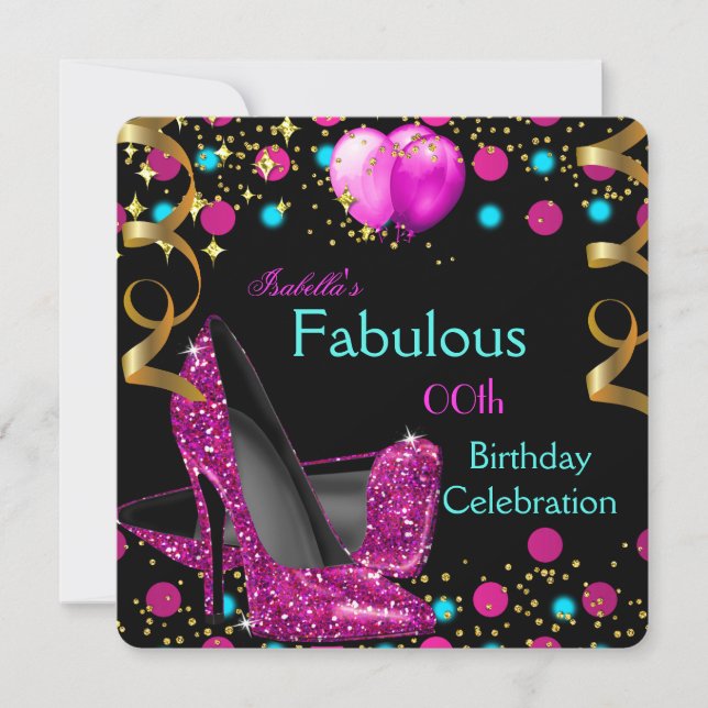 Invitation Hot rose Turquoise Bleu Haut talons Chaussures Ann (Devant)