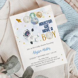 Invitation Houston Nous Avons Un Garçon Astronaut Baby shower