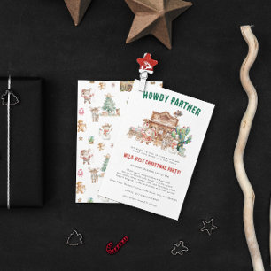 Invitation Howdy Christmas   Fun Western Holiday Party