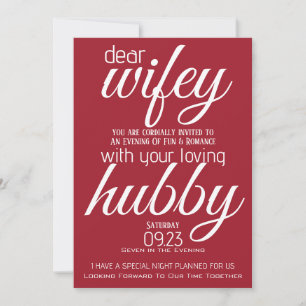 Invitation Hubby Demande À Wifey Out