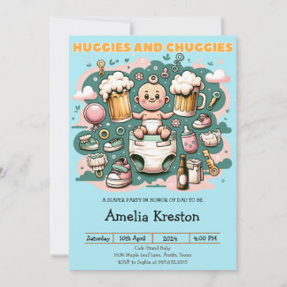 Invitation Huggies et chouggies saluent la paternité