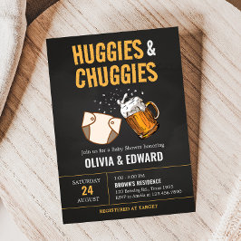 Invitation Huggies et chuggies Baby shower de fête de couche