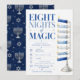 Invitation Huit Nuits de Magie Hanukkah