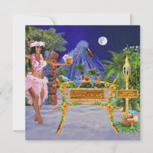 Invitation Hula sur notre parti Luau