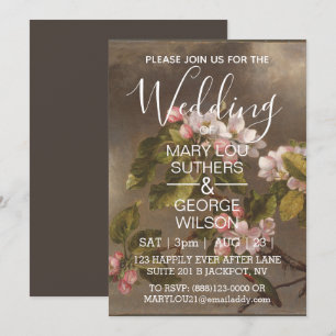 Invitation Humming Bird and Apple Blossoms Mariage