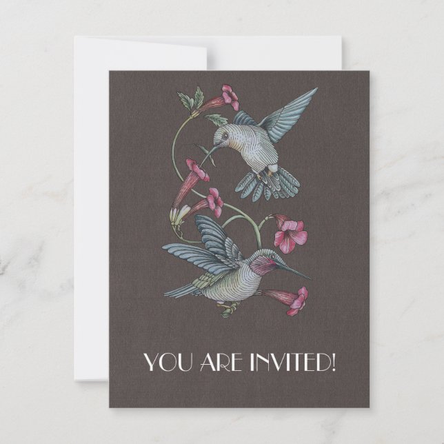 Invitation Hummingbirds & Vine (Devant)