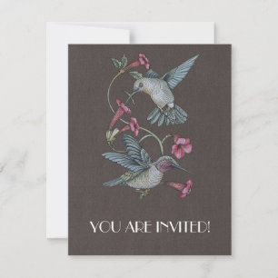 Invitation Hummingbirds & Vine