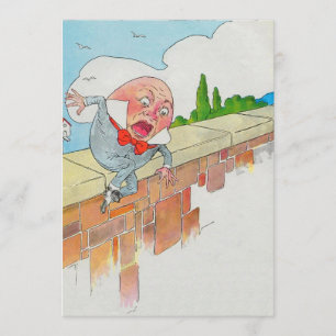 Invitation Humpty Dumpty reposé sur un mur