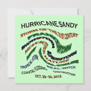 Invitation Hurricane Sandy Words