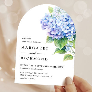 Invitation Hydrangea Dusty Blue Floral Arch Mariage
