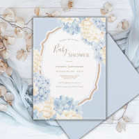 Hydrangeas Bleus et Blancs Baby Shower Vintage