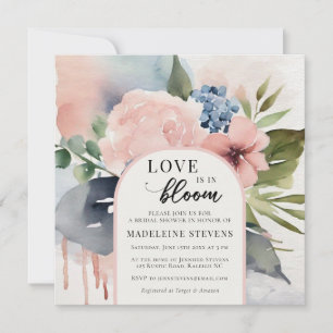 Invitation Hydrangeas Love Bloom Boho Arch Fête des mariées B