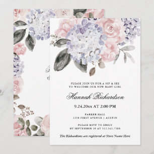 Invitation Hydrangeas Vintages  Sip et Voir