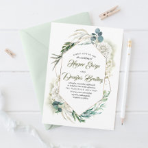 Hydrangée blanche et verdure Mariage Floral modern