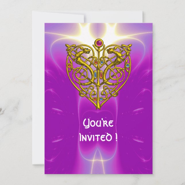 Invitation HYPER VALENTINE rose violet (Devant)