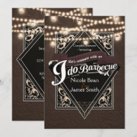 I DO BARBECUE BBQ Faux Fiançailles en cuir et lumi