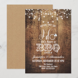 Invitation I DO BBBQ Engagement Party Couples Douche