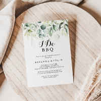 I Do BBQ Watercolor Eucalyptus Engagement Party