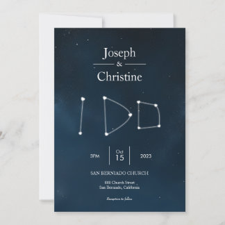 Invitation I DO Mariage de constellation