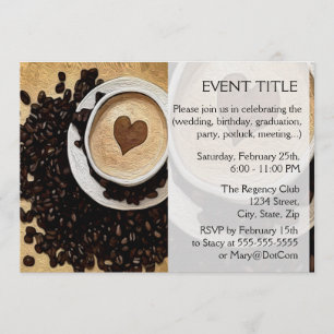 Invitation I Heart Coffee