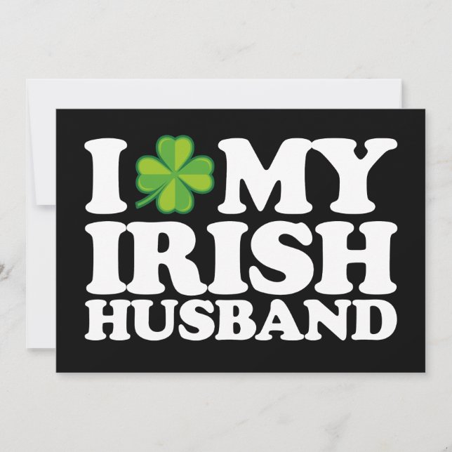 Invitation I Love My Irish Husband Couple St Patrick's Day (Devant)