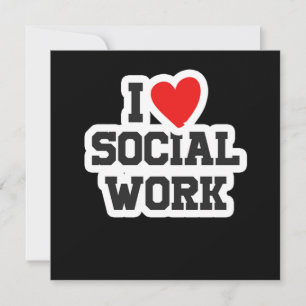Invitation I Love Social Worker Liberal Venin