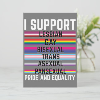 Invitation I Support Lesbian Gay Bisexual Trans Asexual Panse