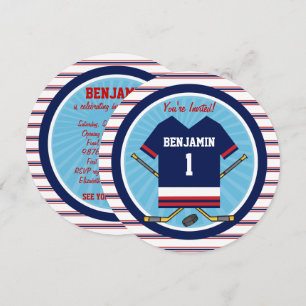 Invitation Ice Hockey Jersey V2 1er anniversaire