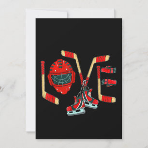 Invitation Ice Hockey Valentines Day Love Cute Venin Boys