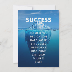 Invitation Iceberg de la réussite Travail acharné