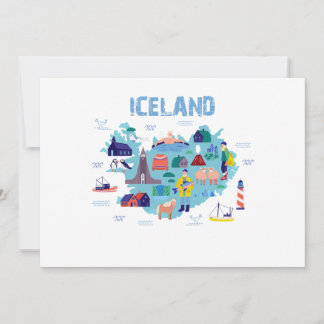 Invitation Iceland map