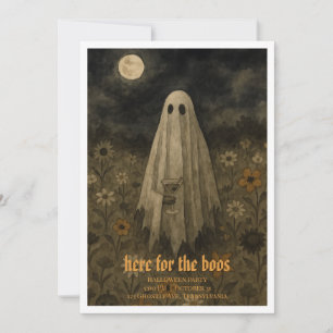 Invitation Ici pour la fête d'Halloween "Boos"