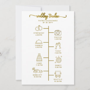 Invitation Icône d'itinéraire de mariage Chic Script Mariage 